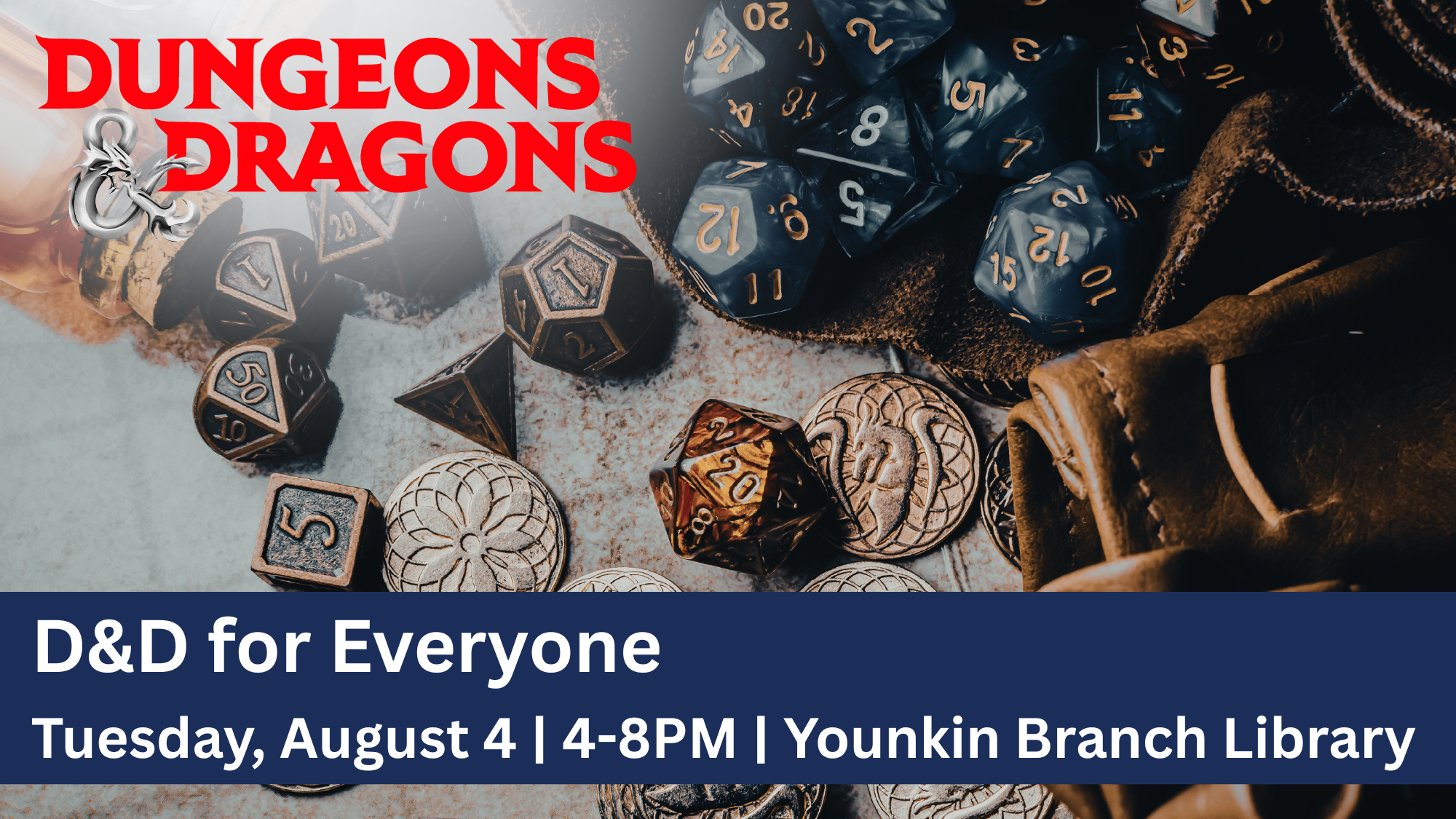 Pickaway County Library Dungeons & Dragons for teens event flyer