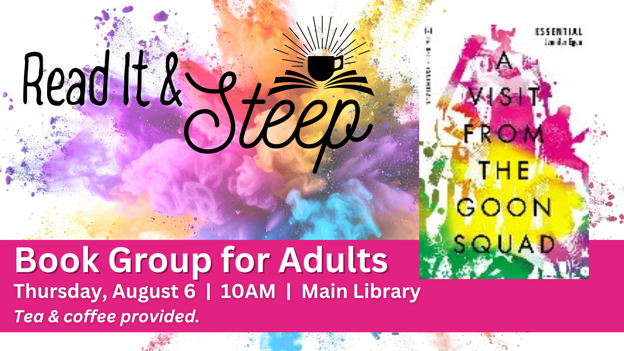 Pickaway County Library Read It and Steep Book Group flyer