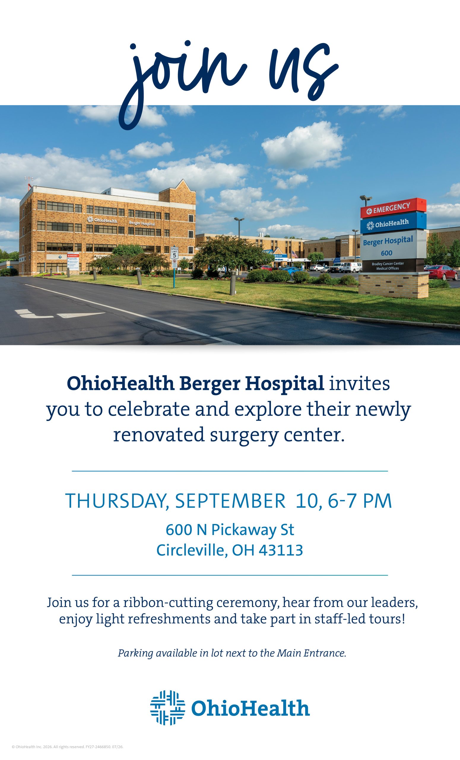 Ribbon Cutting – OhioHealth Berger Hospital