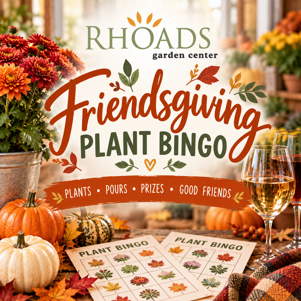 Friendsgiving Plant Bingo at Rhoads Garden Center