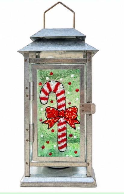 Christmas Glass Lantern Class: Christmas Tree & Candy Cane