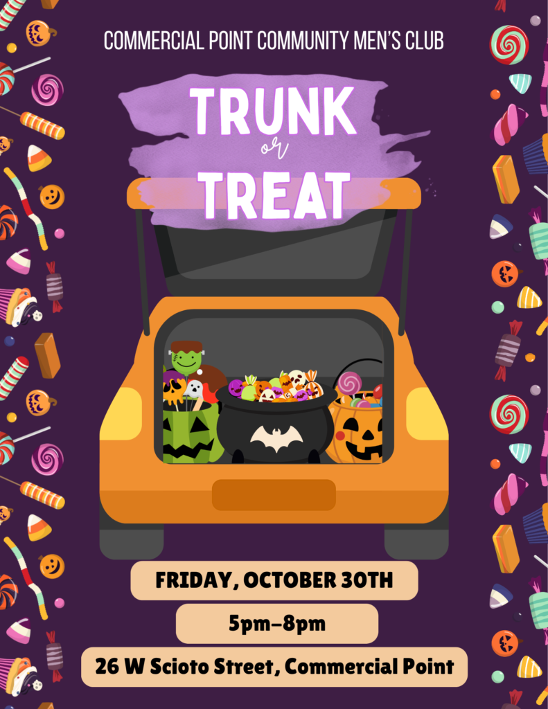 Commercial Point Community Trunk or Treat flyer, October 30, 5 to 8 PM
